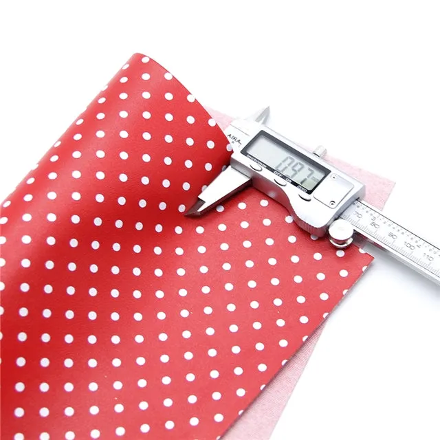⋅ Black & White Polka Dots ⋅ Smooth Vegan Faux Leather