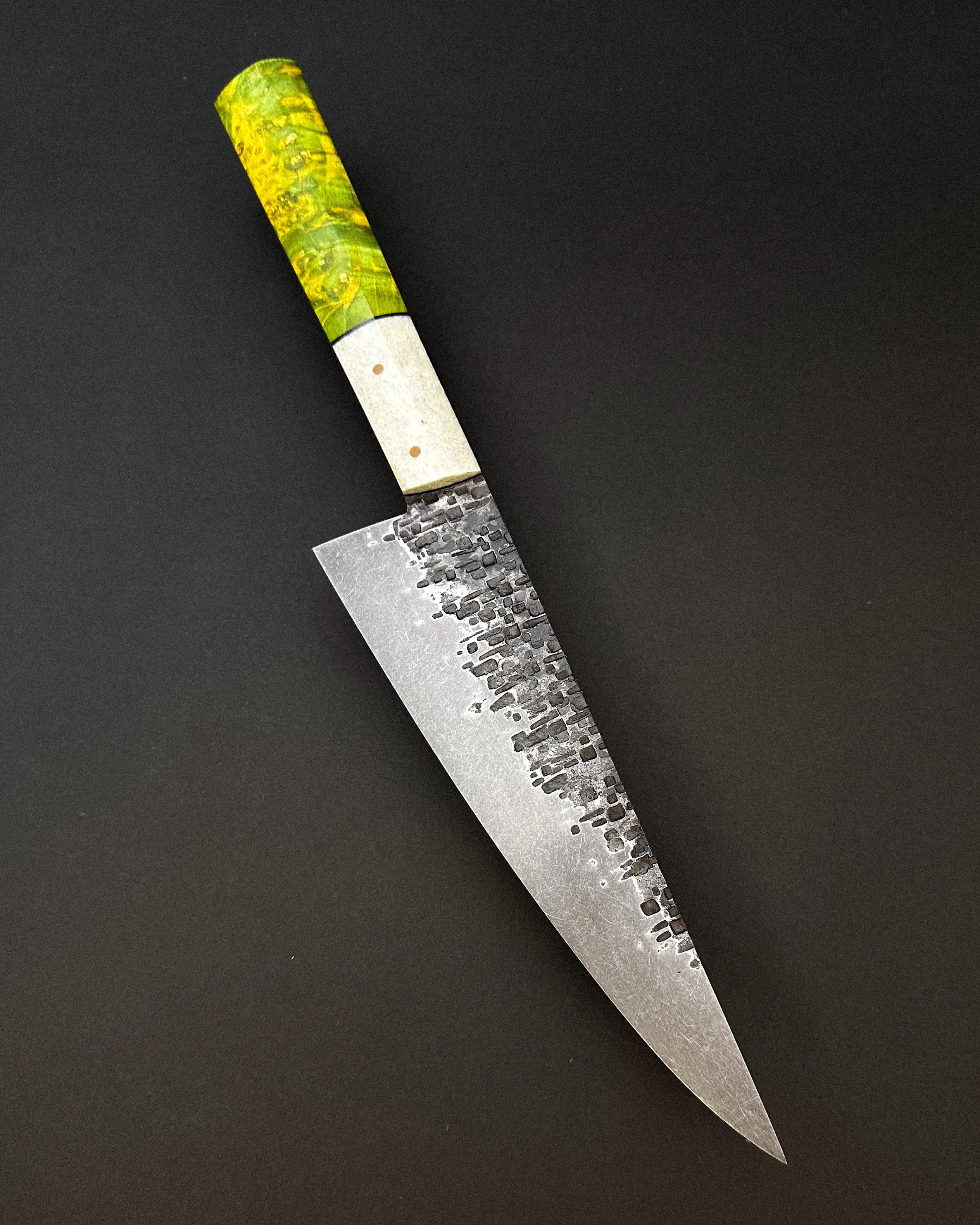 193mm High-carbon Chef / Box Elder Burl