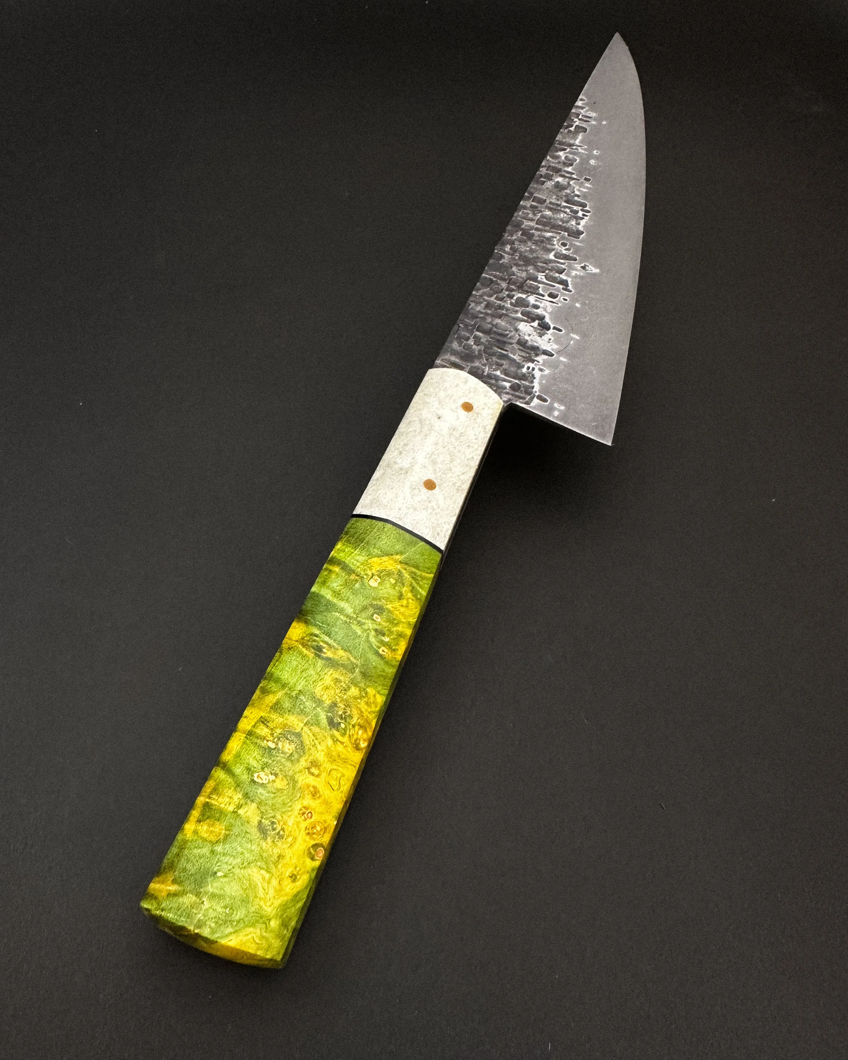 193mm High-carbon Chef / Box Elder Burl