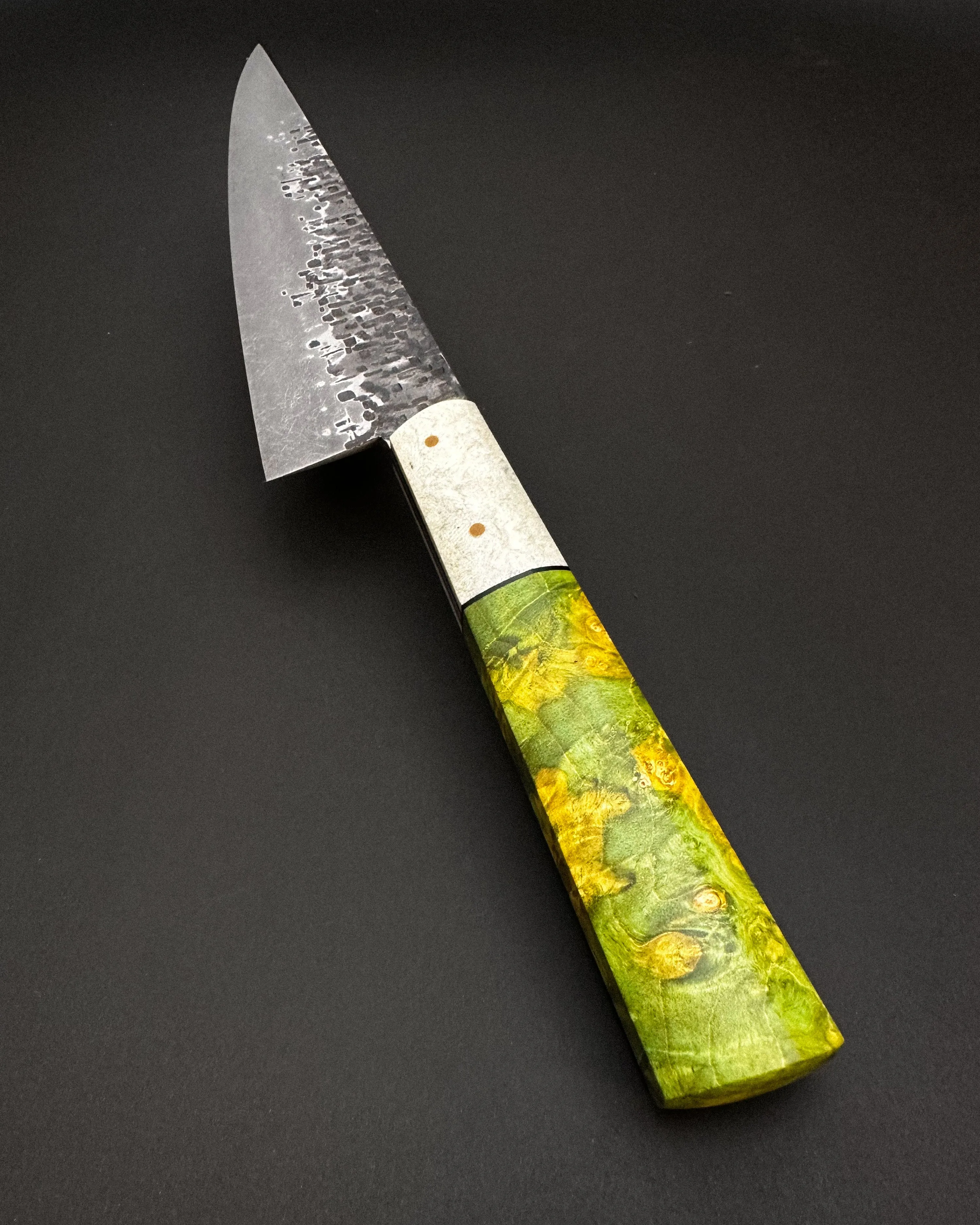 193mm High-carbon Chef / Box Elder Burl