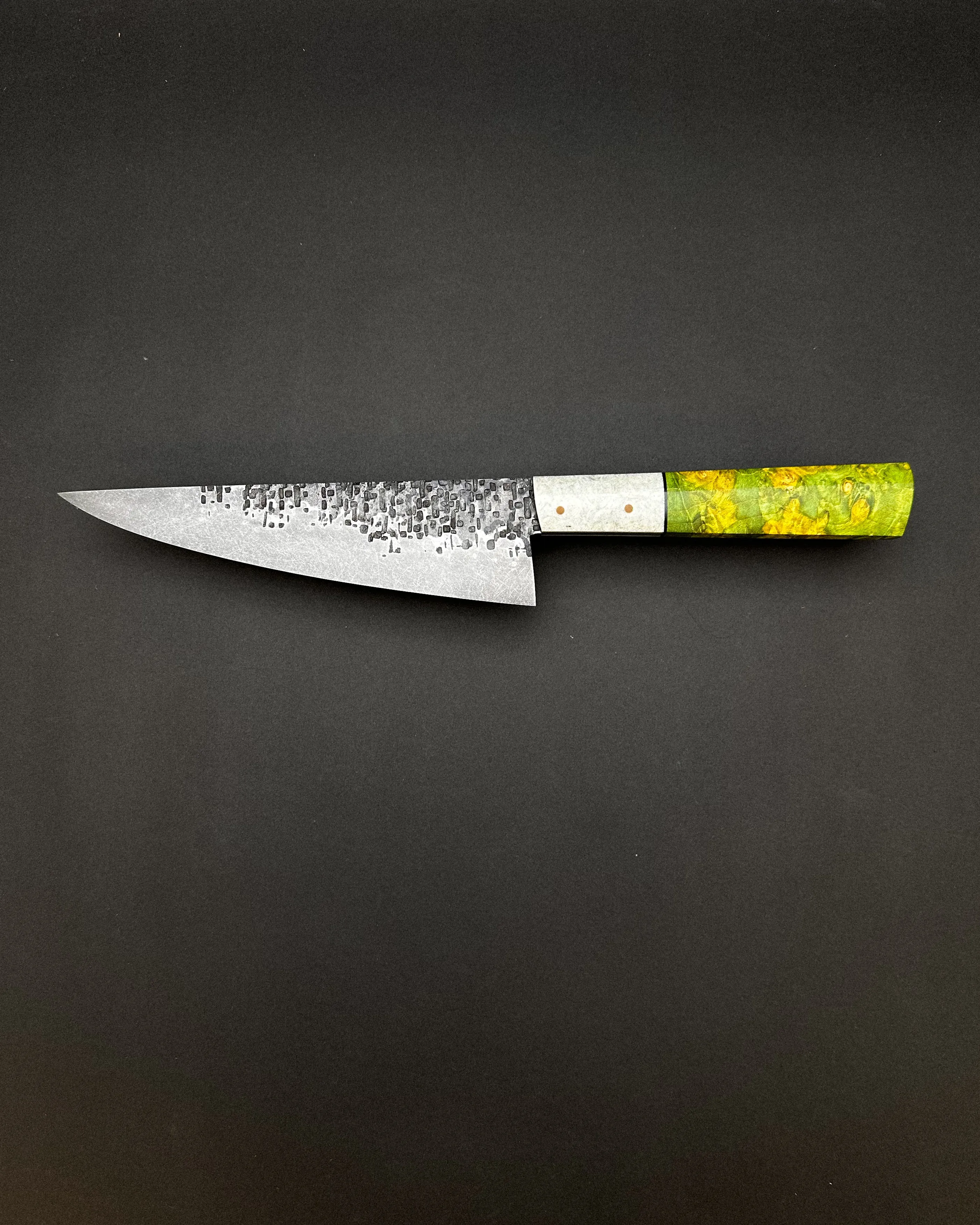 193mm High-carbon Chef / Box Elder Burl