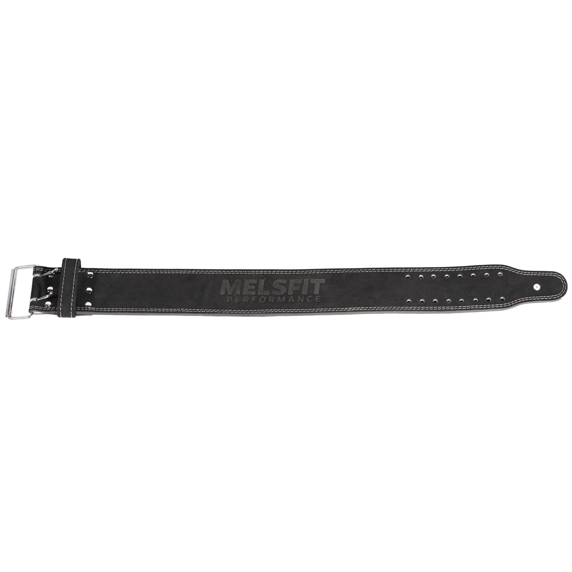 1CM Thick Leather Belt Embossed Logo - Melsfit Performance