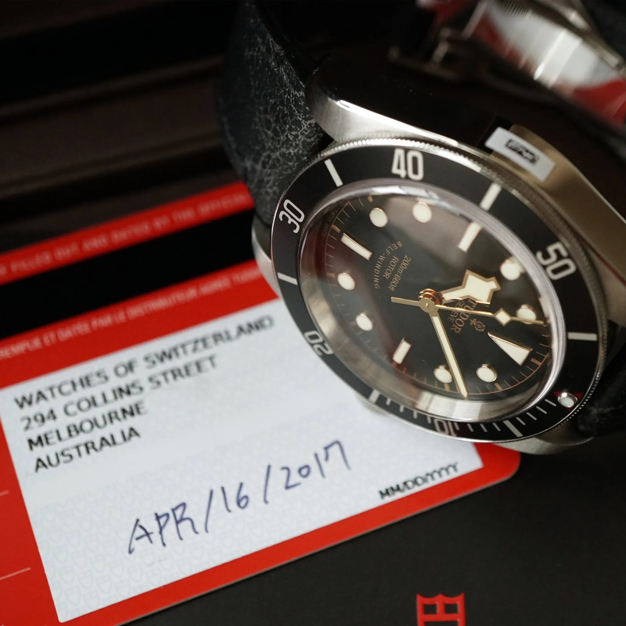 2017 TUDOR HERITAGE ETA BLACK BAY BLACK REF.79220N DIVER WATCH
