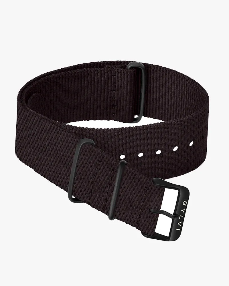 24mm Coffee Nylon Strap