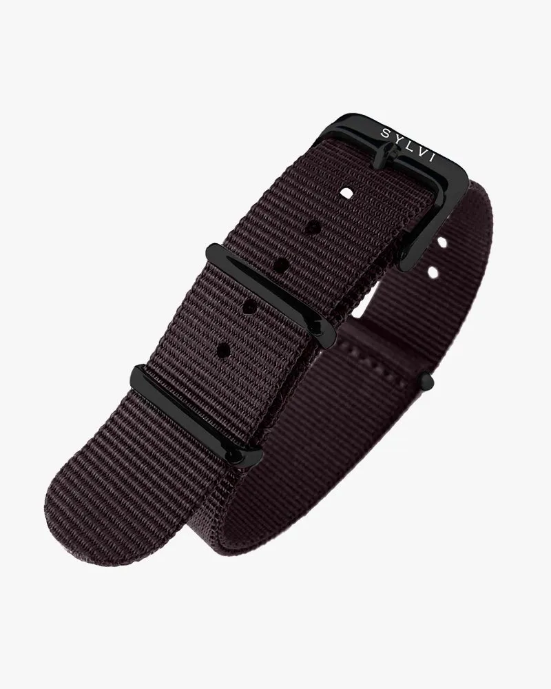 24mm Coffee Nylon Strap