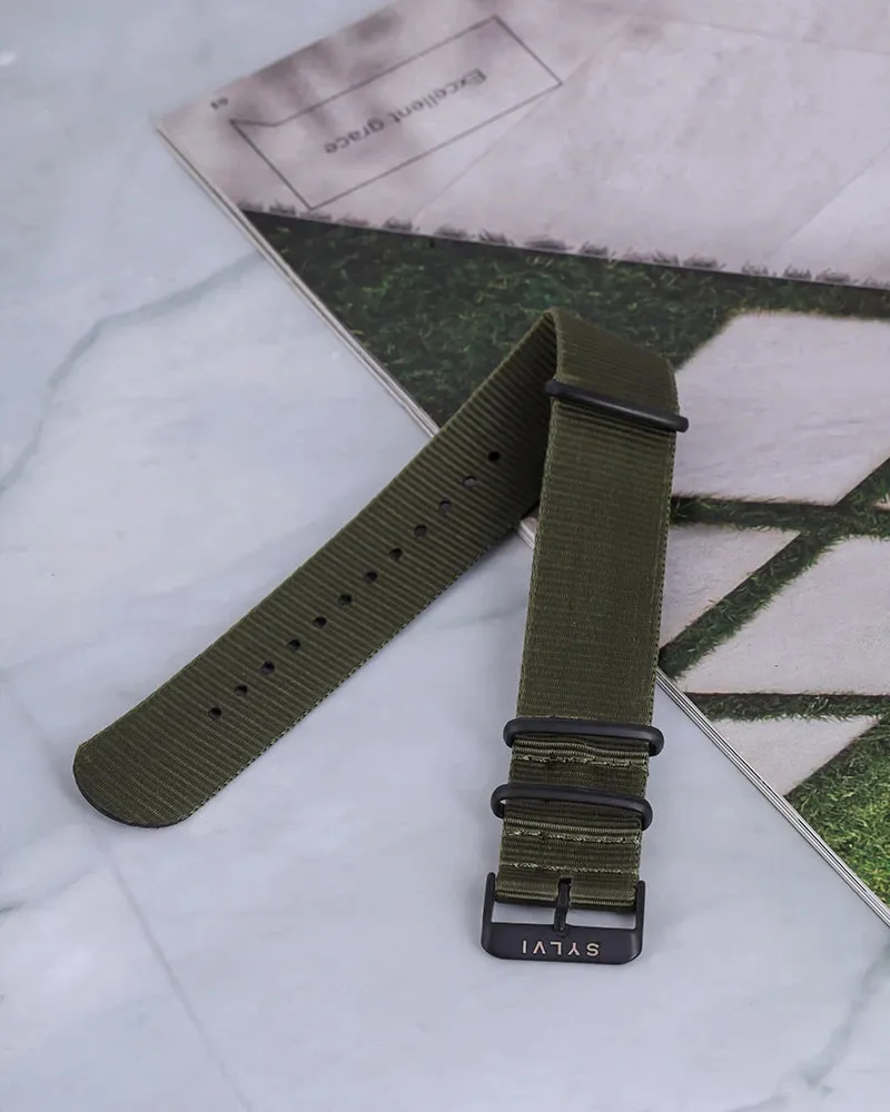 24mm Green Nylon Strap