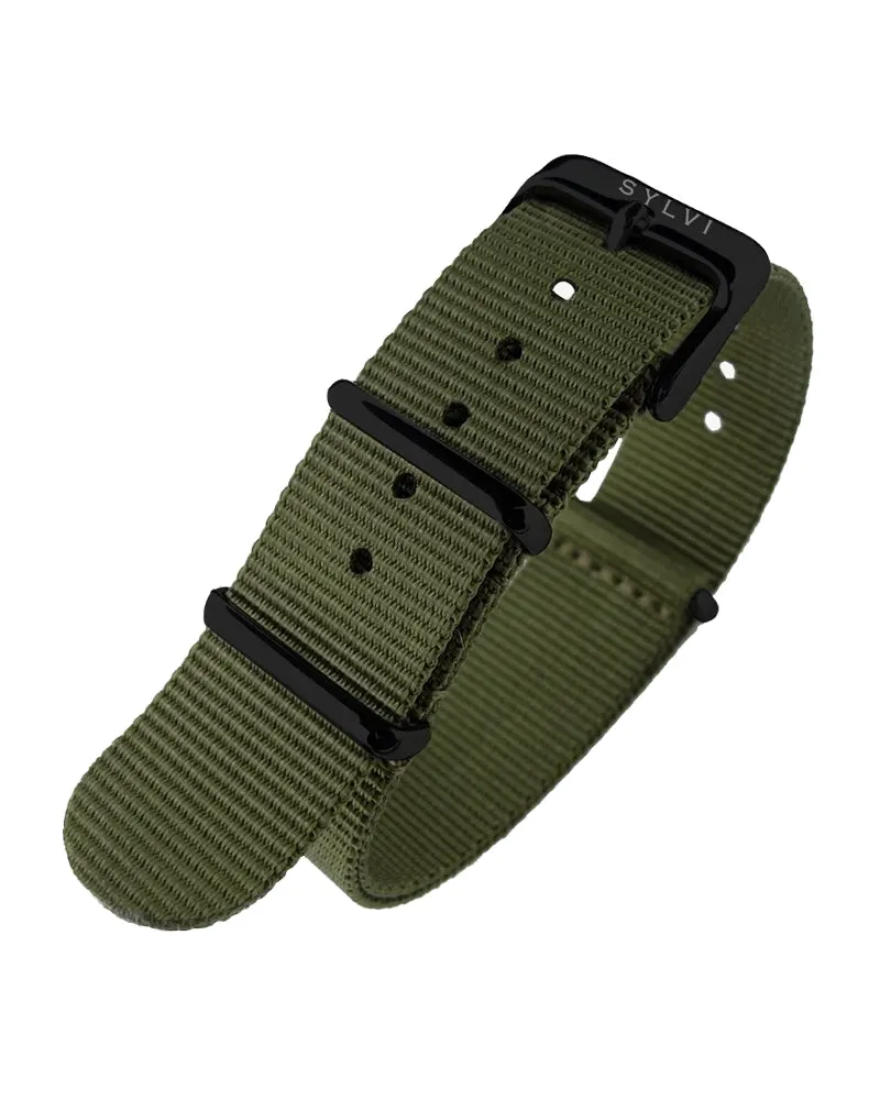 24mm Green Nylon Strap