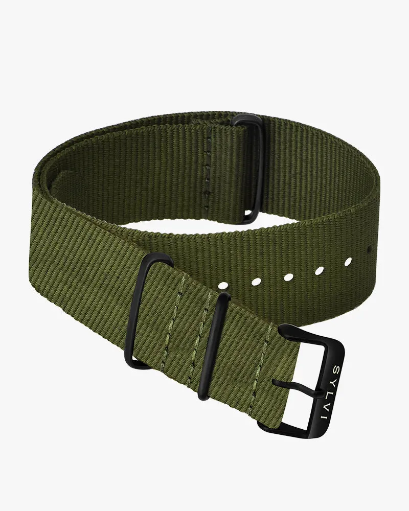 24mm Green Nylon Strap