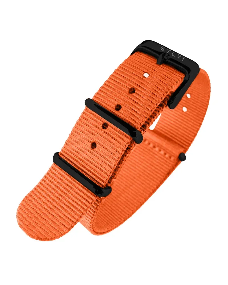 24mm Orange Nylon Strap