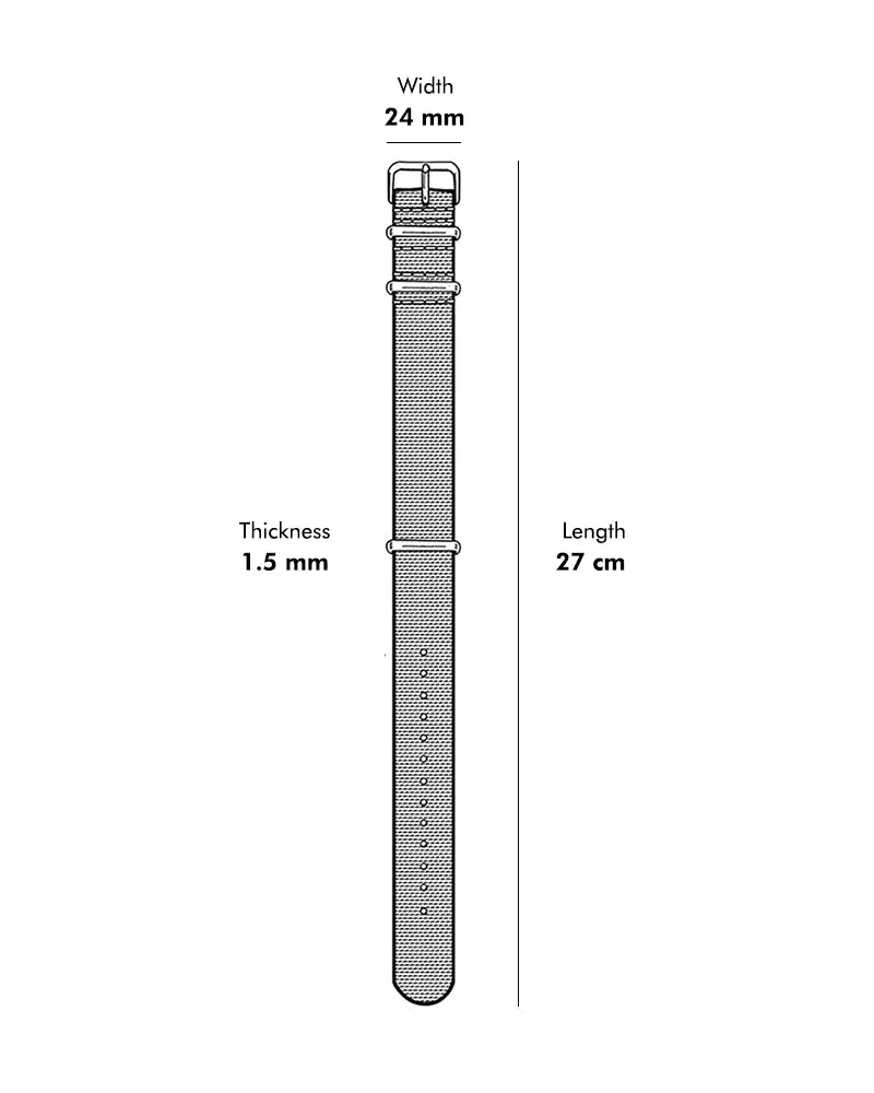 24mm RGB Nylon Strap