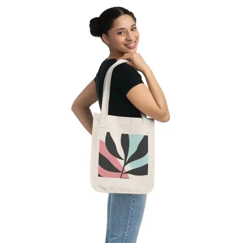 Abstract Foliage Art Canvas Tote Bag Eco Organic