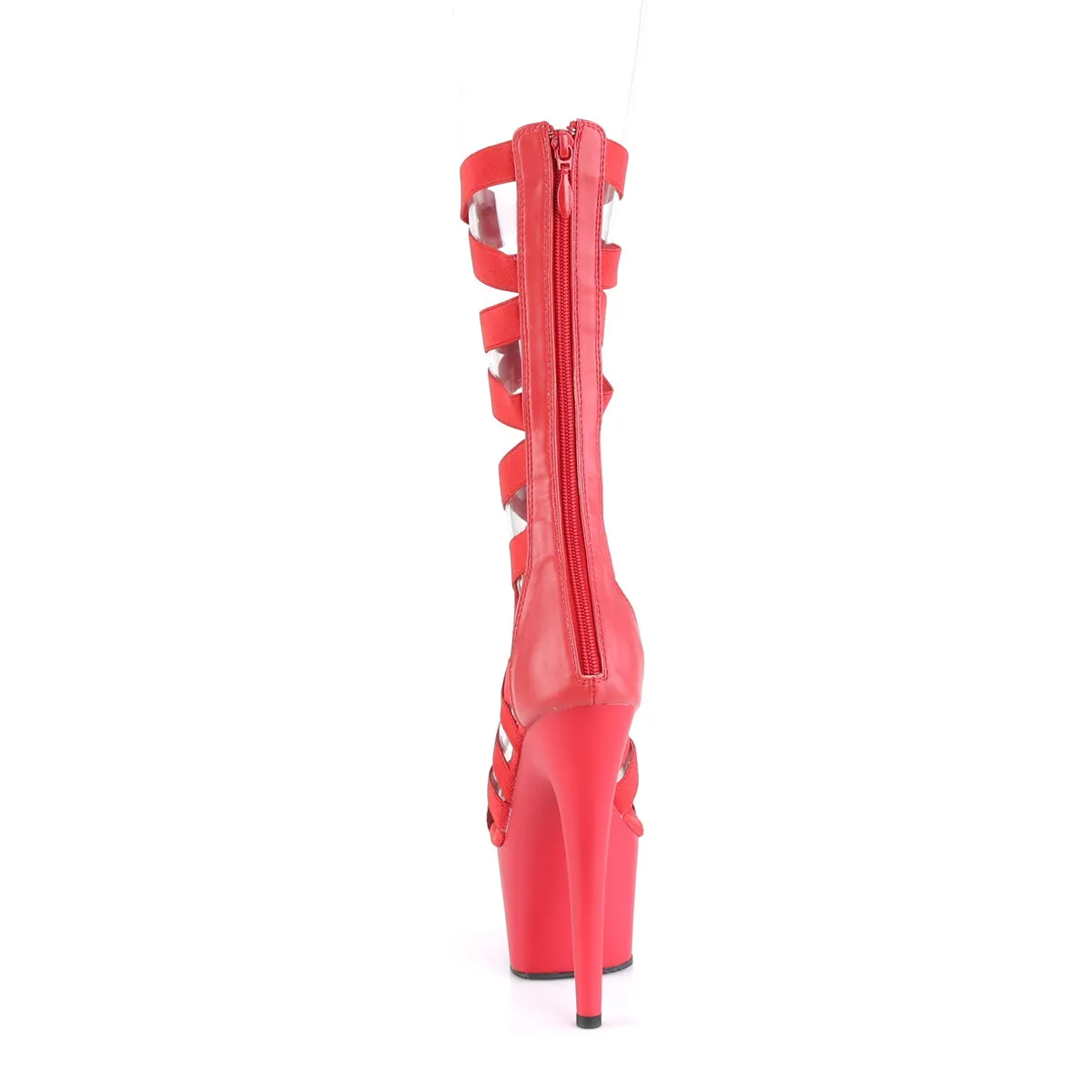 ADORE-700-48  Red Elastic Band-Faux Leather/Red Matte