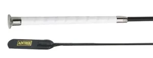 Aintree Dressage Whip with flapper Black & White