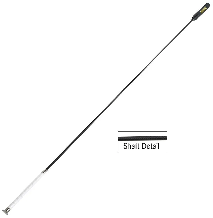 Aintree Dressage Whip with flapper Black & White