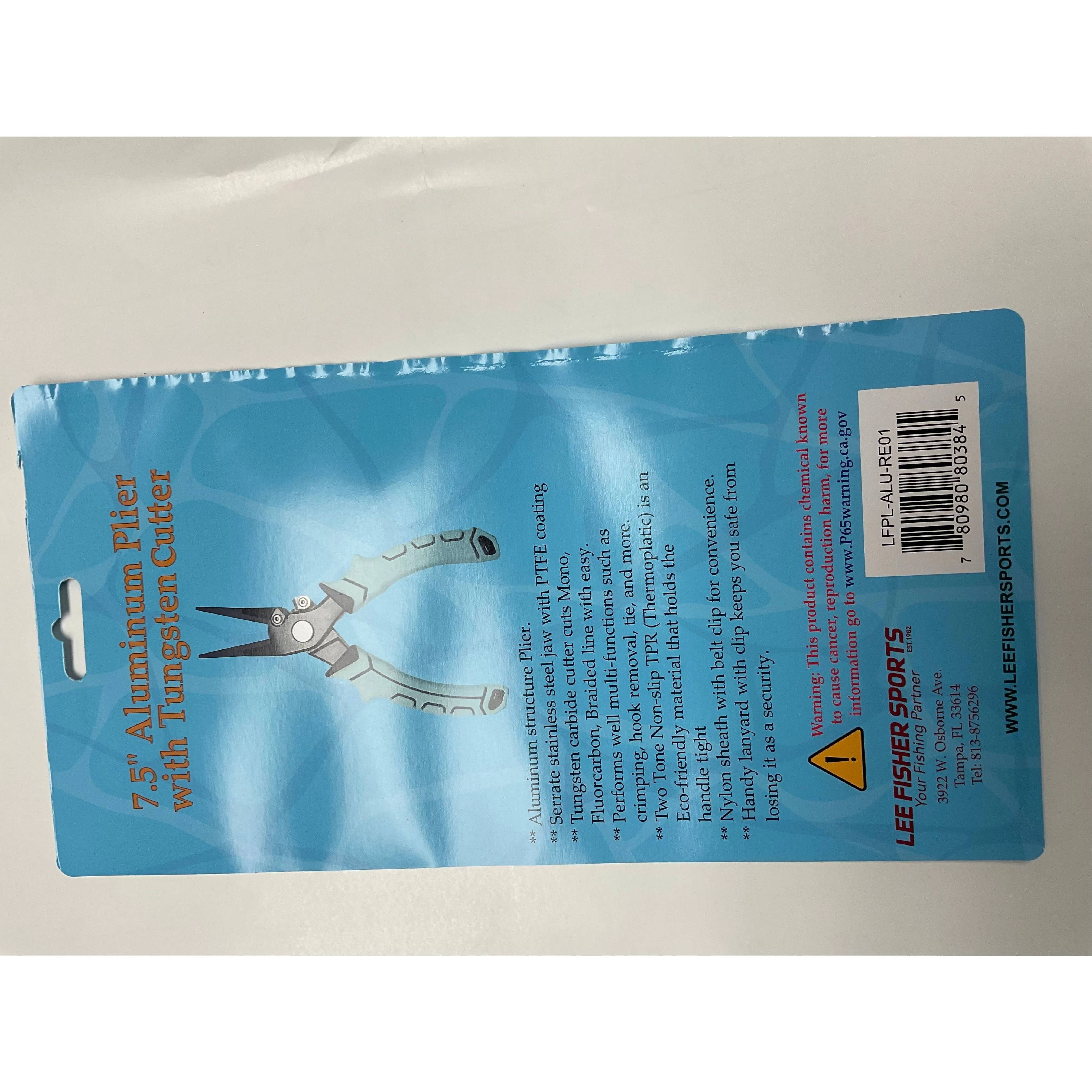 Aluminum 7.5" Plier with Tungsten Cutter