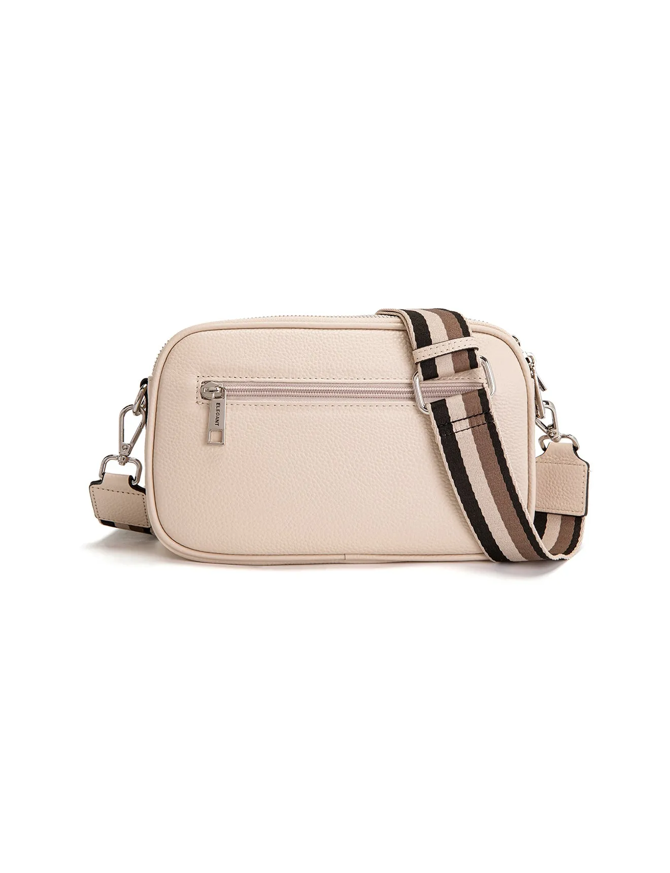 ANNA TRIPLE COMPARTMENT CROSSBODY -E1-0811B-IVORY