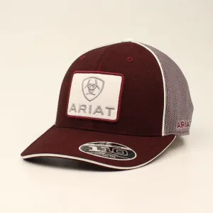 Ariat Men's Burgundy Large Logo Patch Ballcap