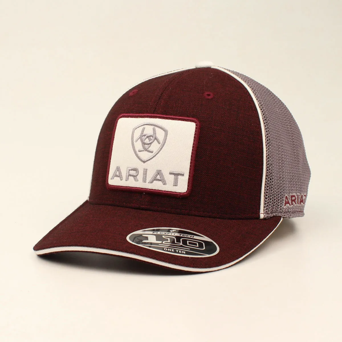 Ariat Men's Burgundy Large Logo Patch Ballcap