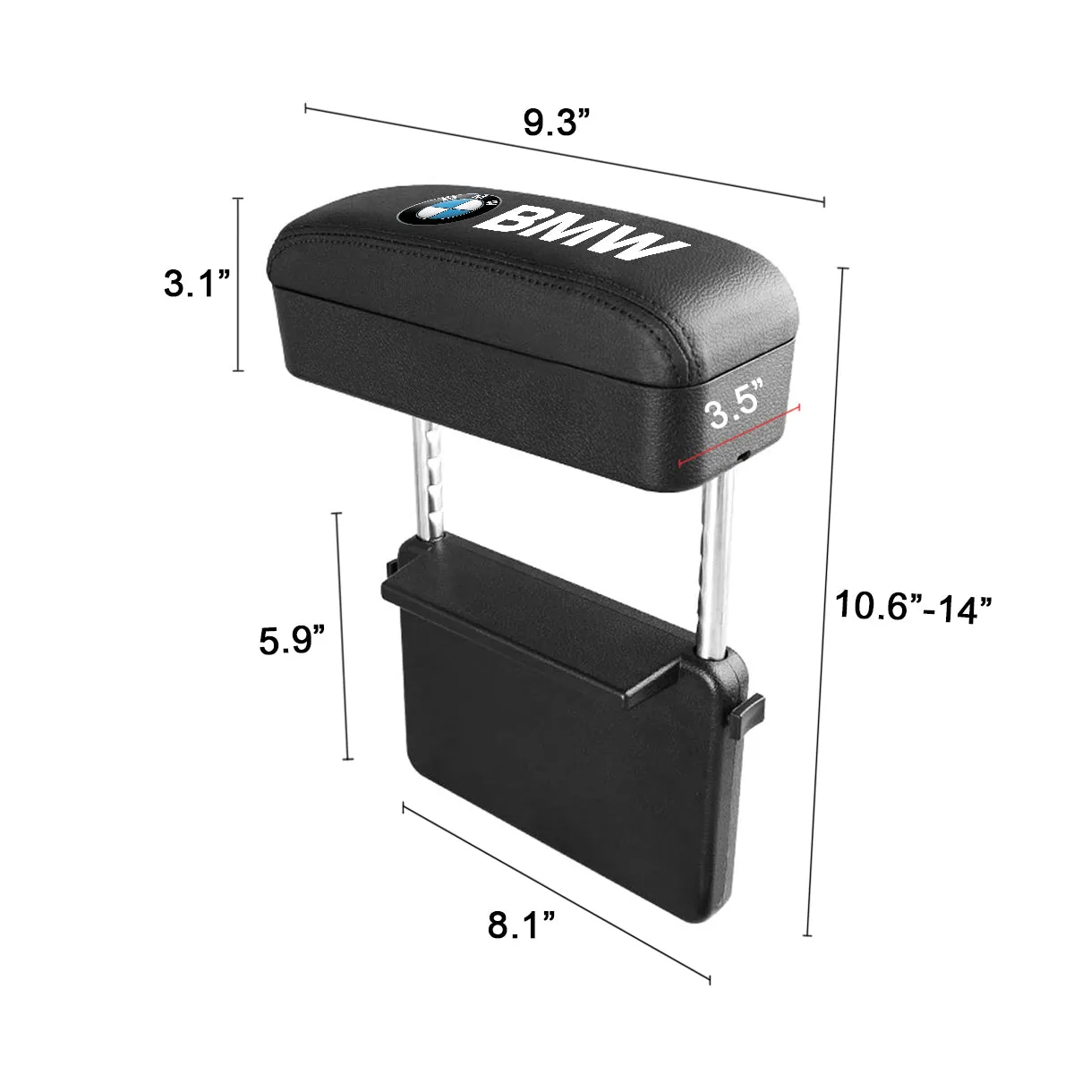 Armrest Box Protector for Center Console, Armrest Extender General Motors Elbow & Forearm Wrist Rest Support Adjustable Height Comfort Pads