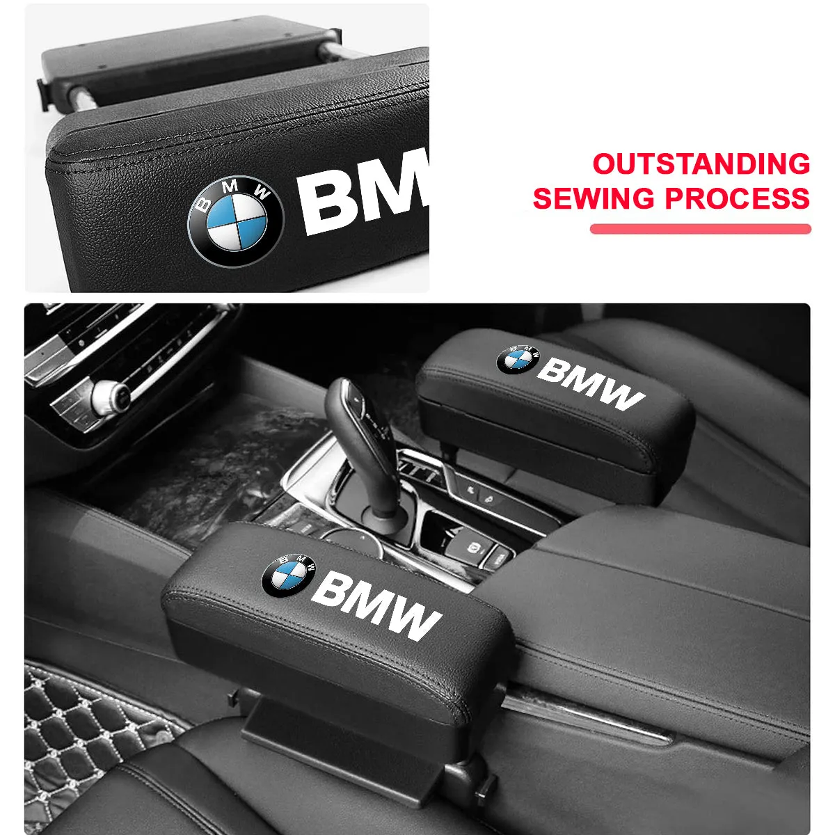 Armrest Box Protector for Center Console, Armrest Extender General Motors Elbow & Forearm Wrist Rest Support Adjustable Height Comfort Pads