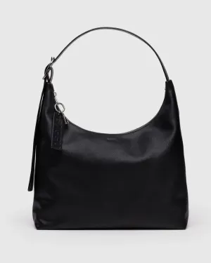 Baggu | Recycled Leather Shoulder Bag | Black