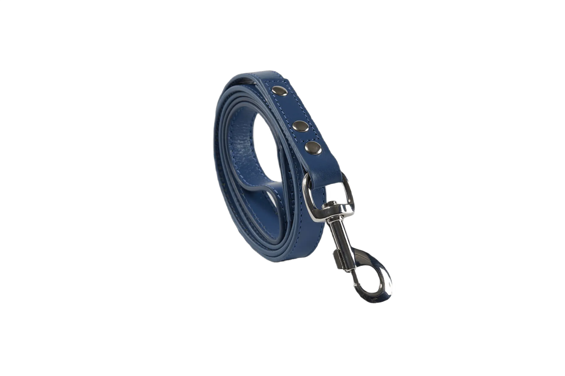 Baker & Bray Sustainable Leather Dog Collar & Lead Set | Navy