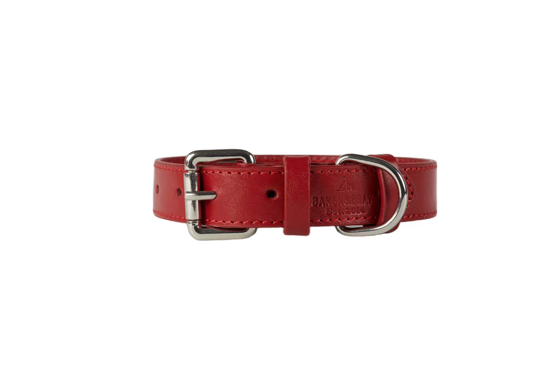 Baker & Bray Sustainable Leather Dog Collar & Lead Set | Rose