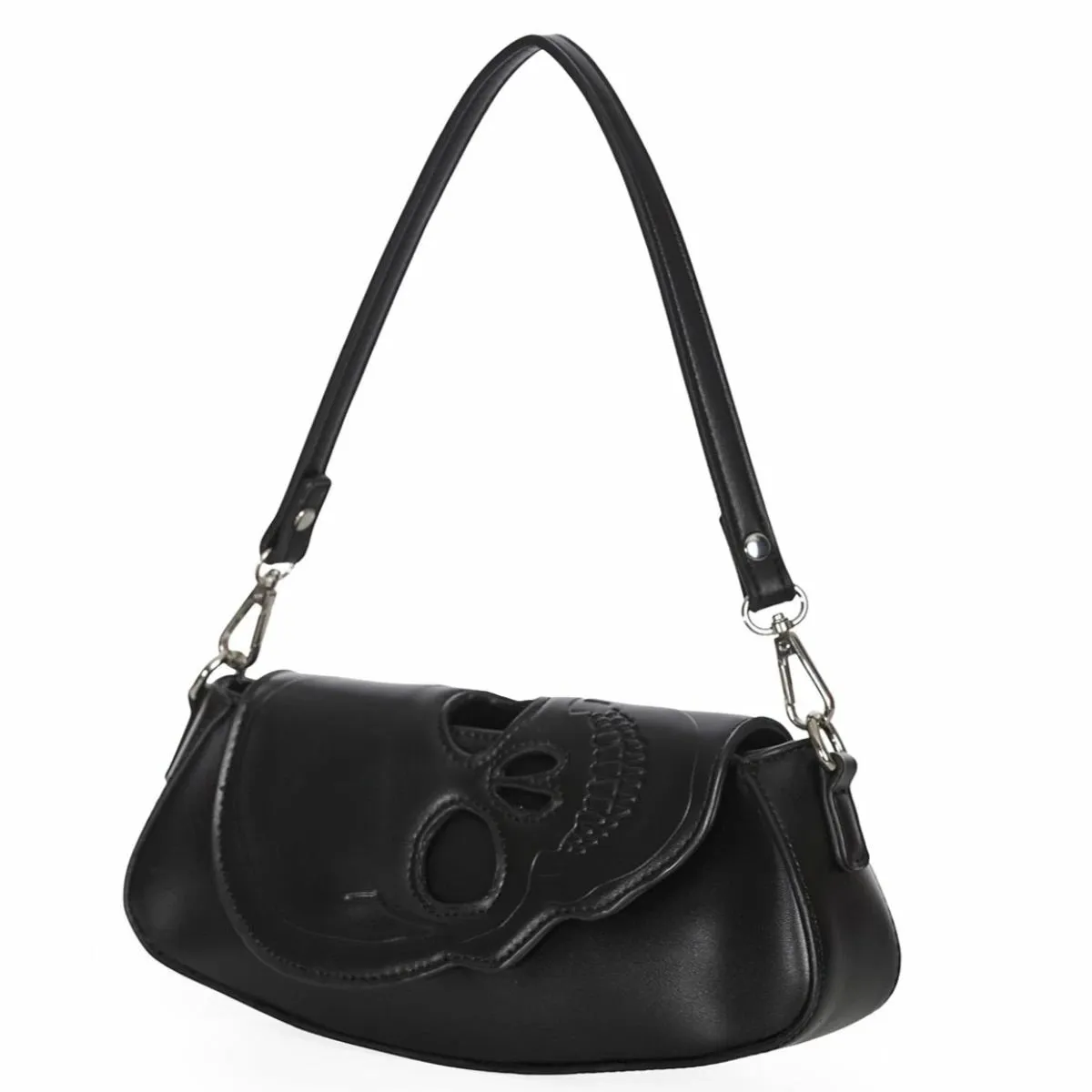 Banned Dark Necessities Faux Leather Skull Shoulder Bag