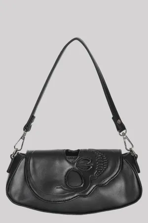 Banned Dark Necessities Faux Leather Skull Shoulder Bag