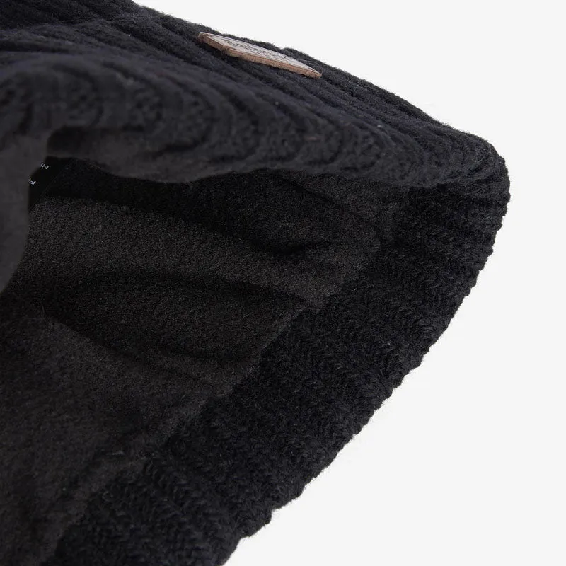 BARBOUR Carlton Beanie Hat in Black