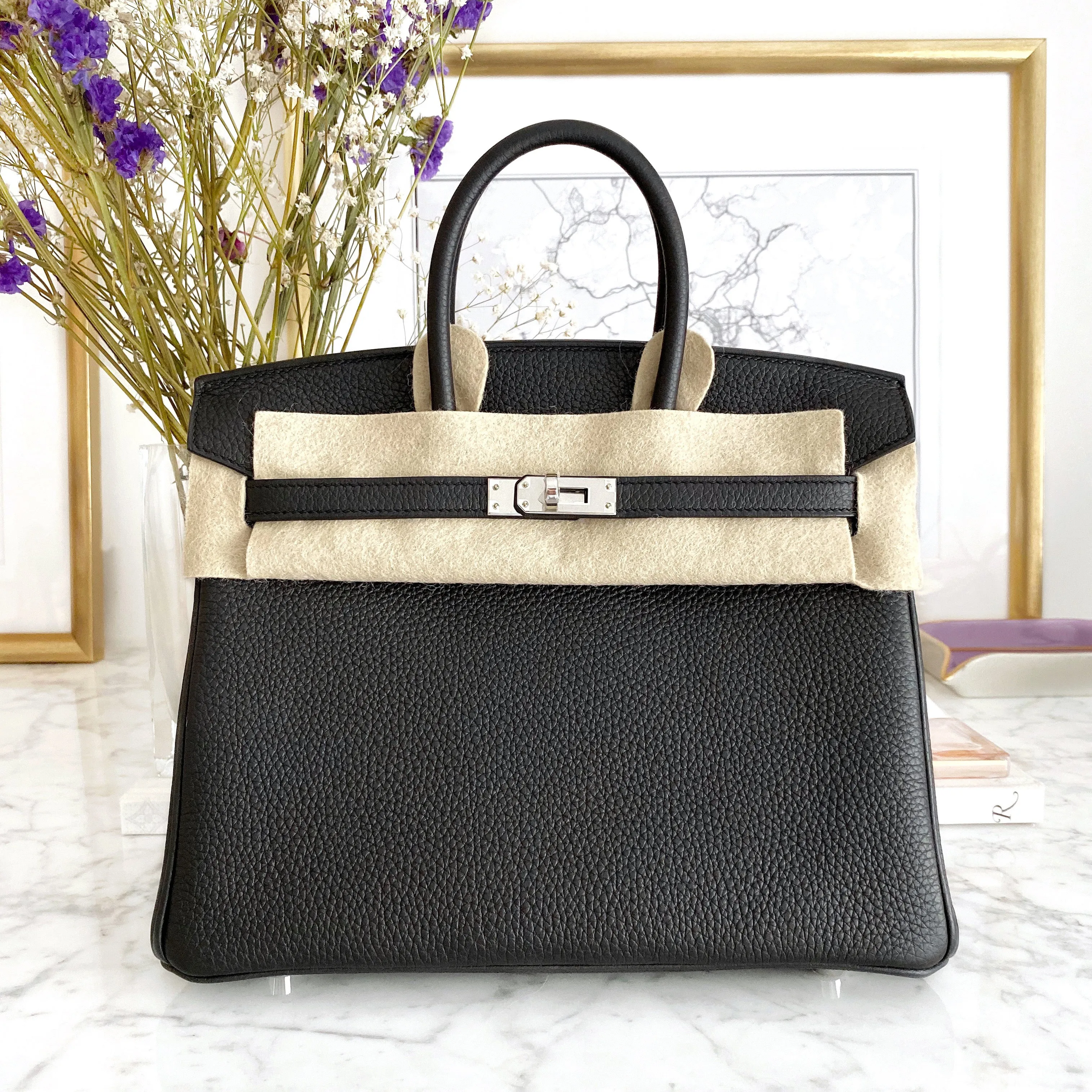 Birkin 25 in Black Togo Leather PHW