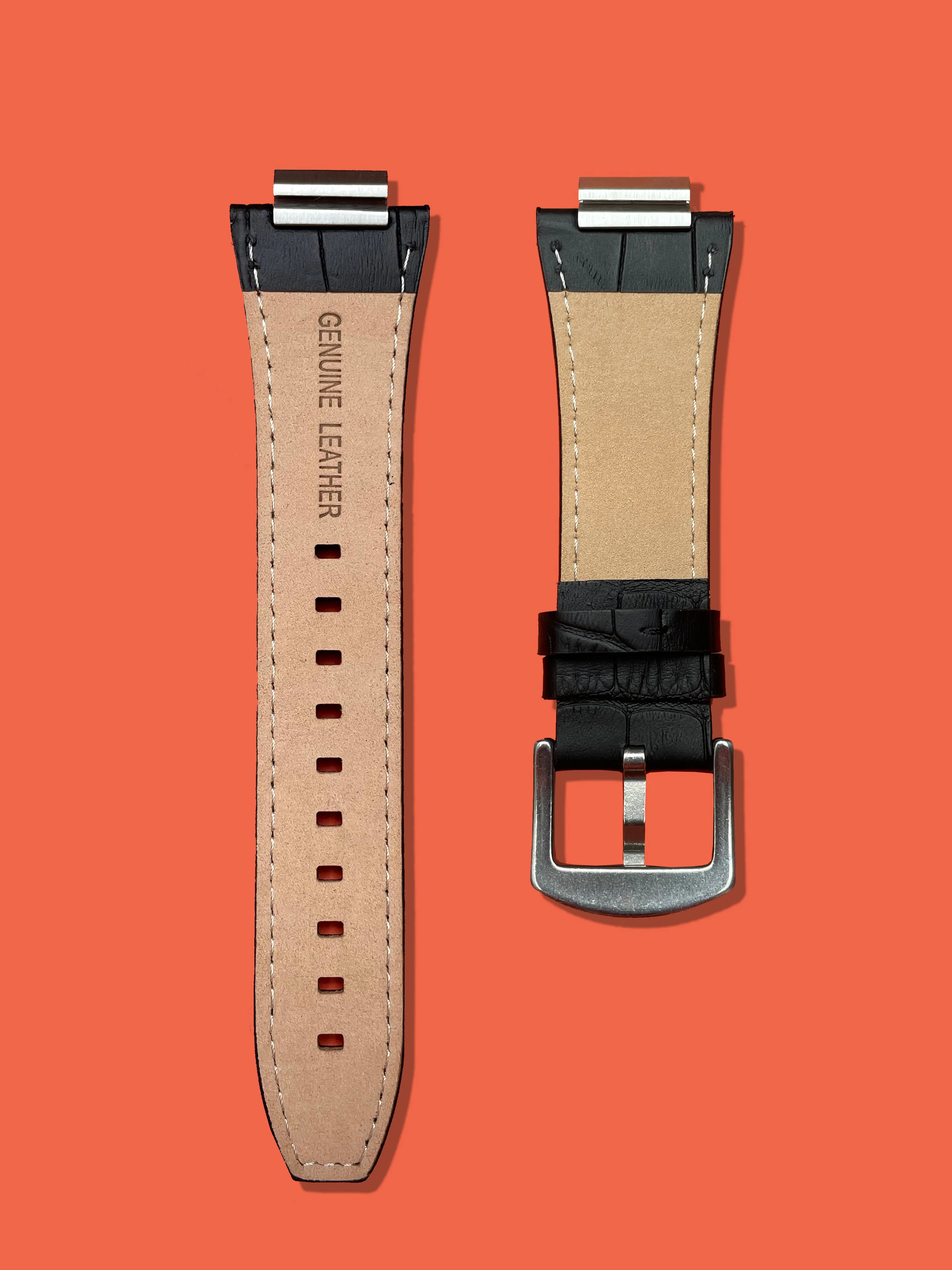 Black Alligator - Silver Buckle