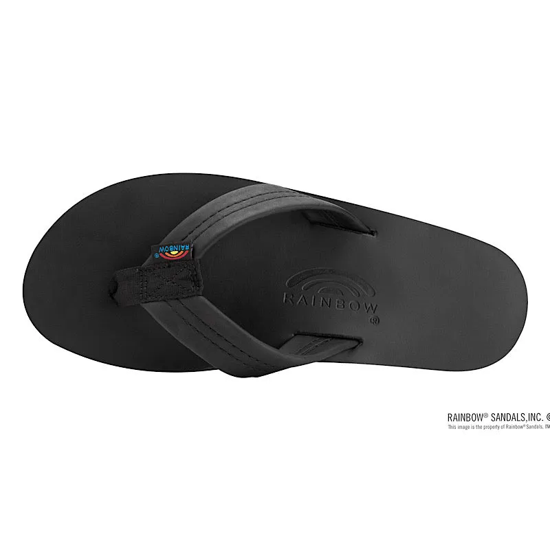 Black Classic Leather Single Layer Arch