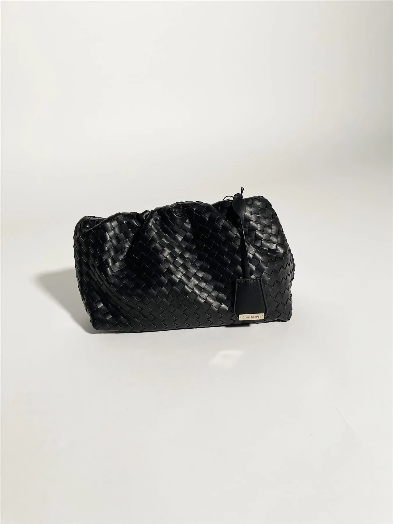 Black Faux-Leather Clutch-Bag