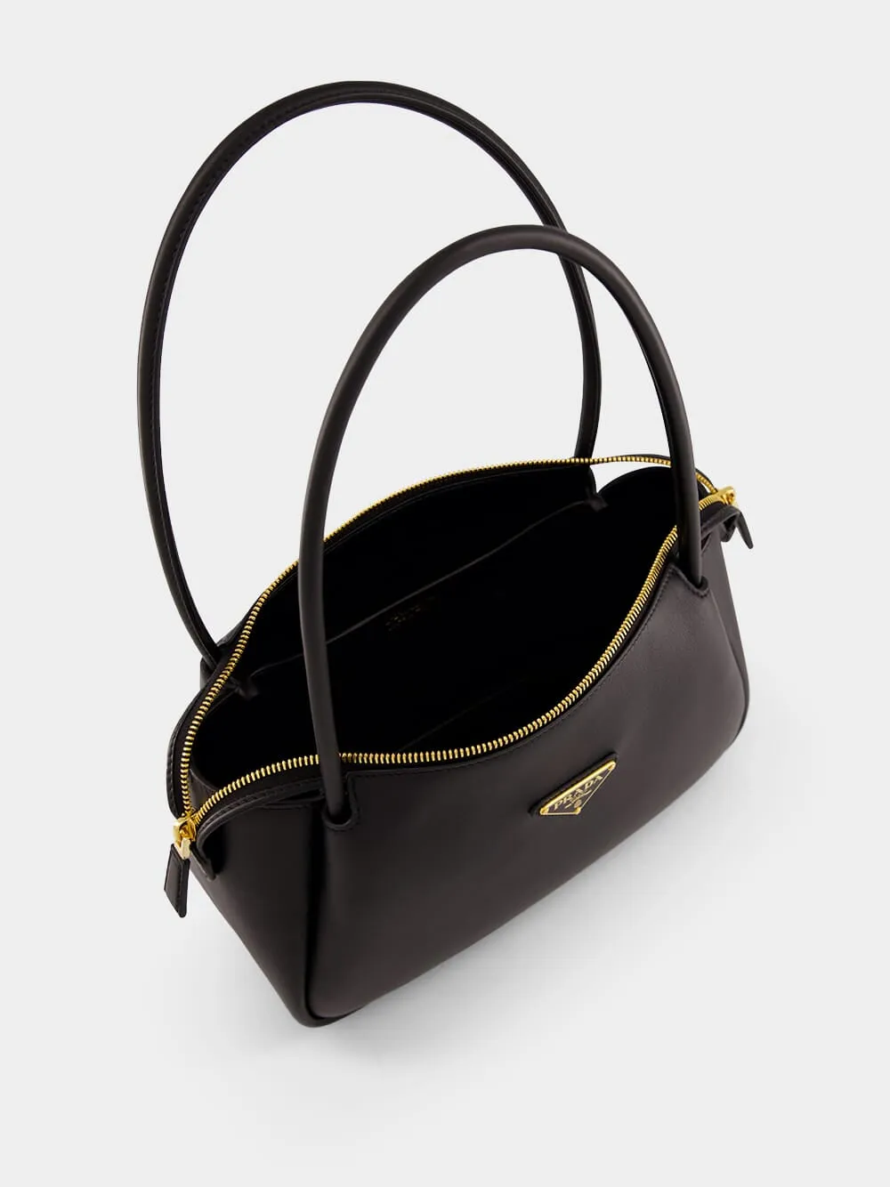 Black Medium Leather Handbag