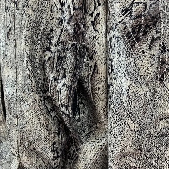 Blank NYC Here I Go Again Jacket Snake Print Faux Leather Size S NWT