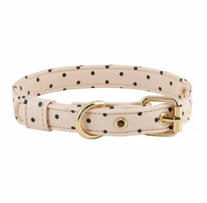 Blush Polka Dot Buckle Collar