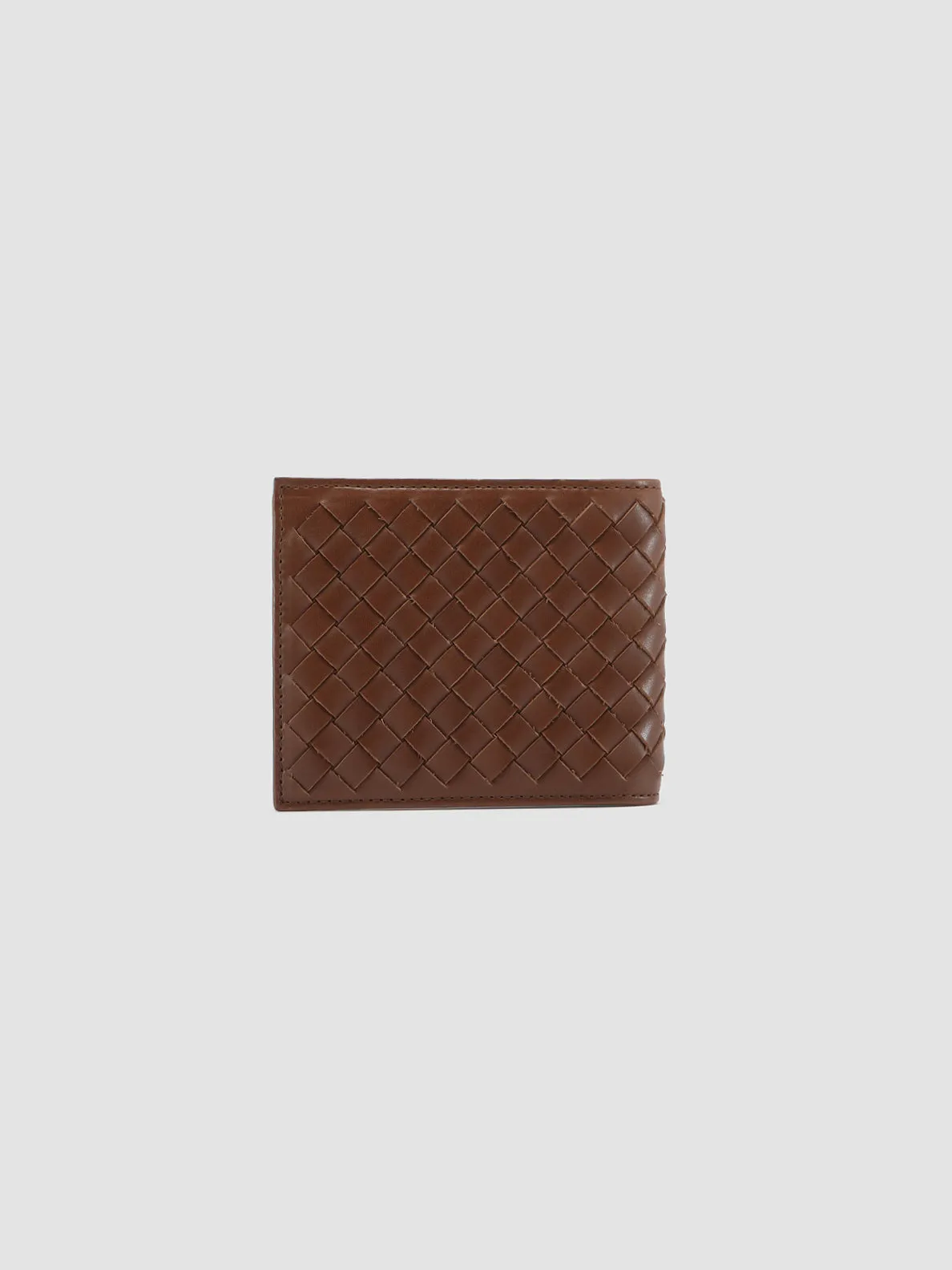 BOUDIN 123 - Brown Woven Leather Bifold Wallet