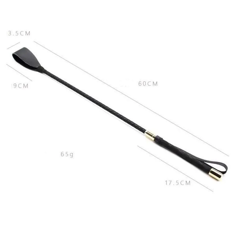 Boutique Slim Leather Riding Crop Horse Whip Pony Spanking Knout BDSM Lash