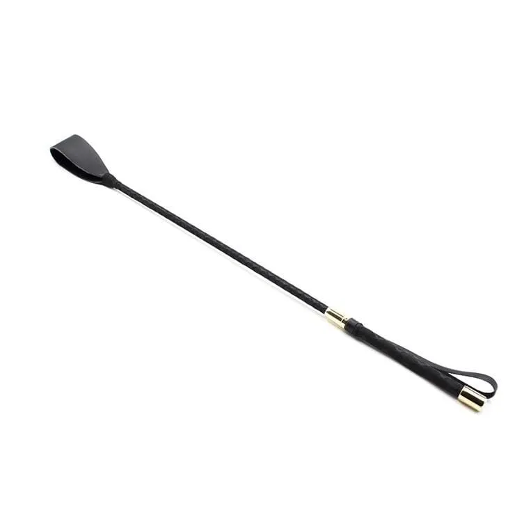 Boutique Slim Leather Riding Crop Horse Whip Pony Spanking Knout BDSM Lash