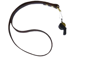 Brass Dog Whistle With Leather Lanyard