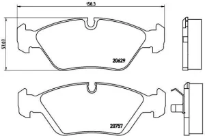 Brembo Brake Pads Front Bmw 3/5/6/Porsche ( Set Lh&Rh) (P06008)
