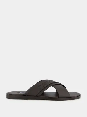Brown Preston Smooth Leather Sandals