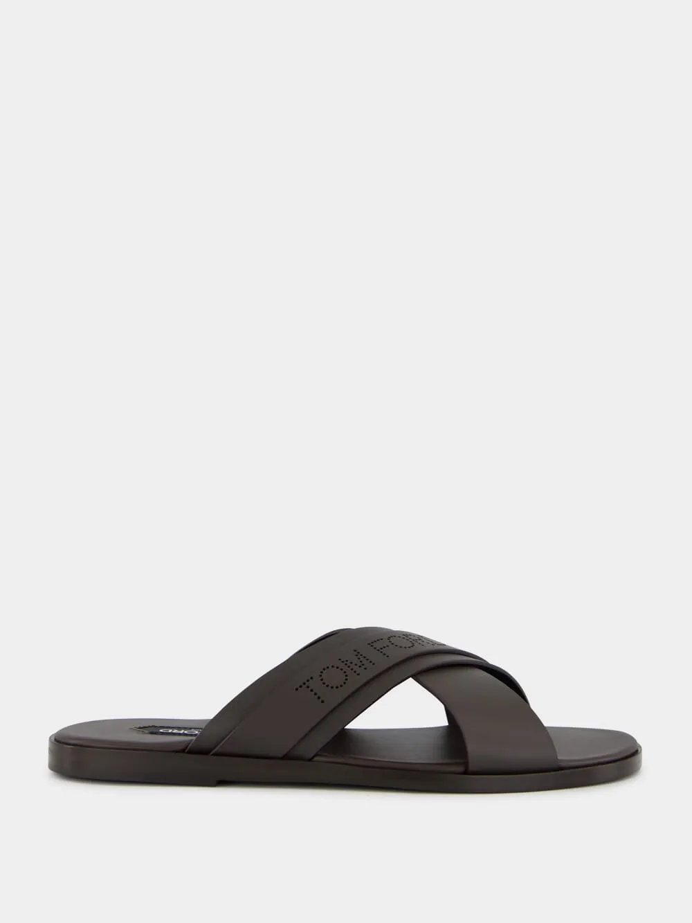 Brown Preston Smooth Leather Sandals