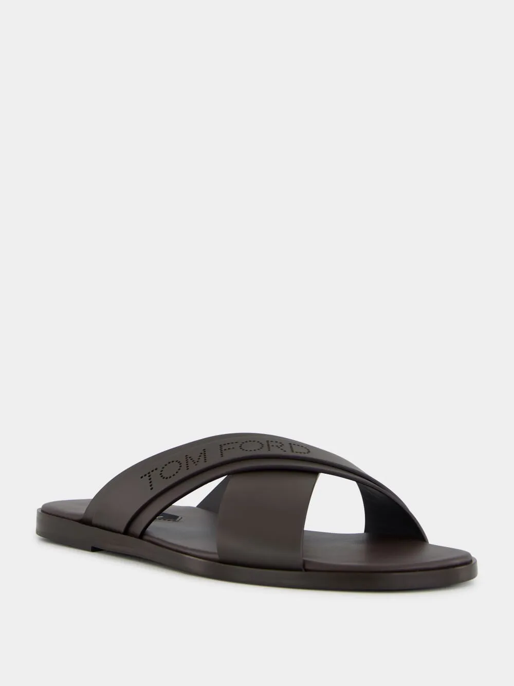 Brown Preston Smooth Leather Sandals