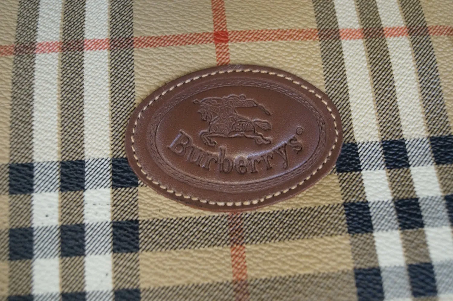 Burberry Travel Bag - Burberry Nova Check Leather Brown