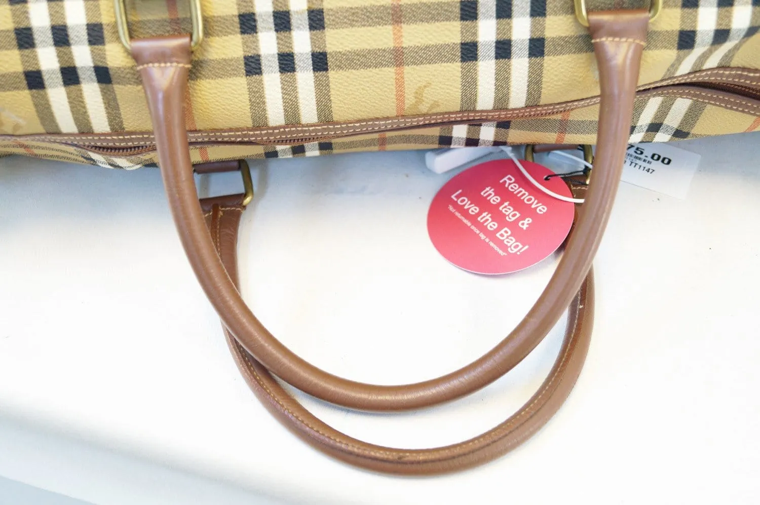 Burberry Travel Bag - Burberry Nova Check Leather Brown