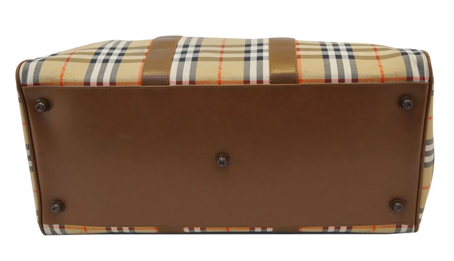 Burberry Travel Bag Nova Check Brown Leather - Burberry Luggage