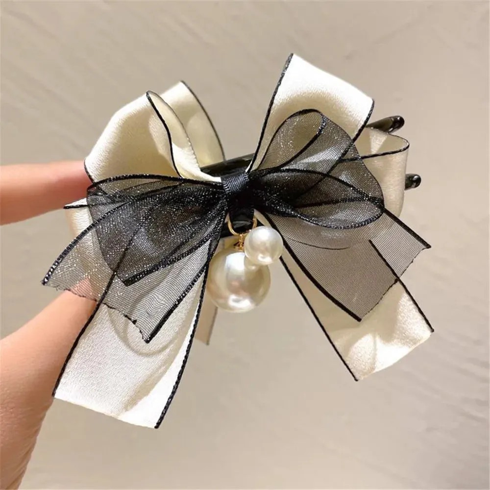 Butterfly Pearl Fringe Hair Clip