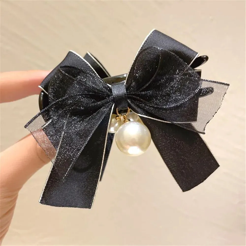 Butterfly Pearl Fringe Hair Clip